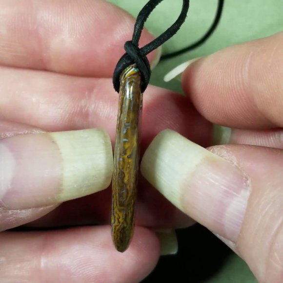 **SOLD** Unisex Australian Yowah Opal Necklace - Picture 10 of 12